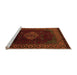 Sideview of Machine Washable Abstract Orange Modern Area Rugs, wshabs5159org