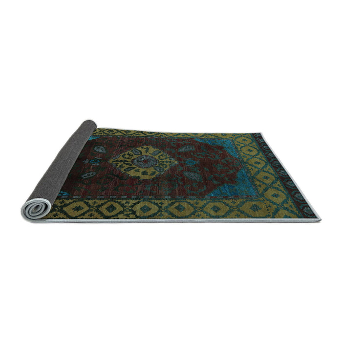 Sideview of Abstract Light Blue Modern Rug, abs5159lblu