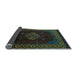 Sideview of Abstract Light Blue Modern Rug, abs5159lblu