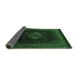 Sideview of Abstract Emerald Green Modern Rug, abs5159emgrn