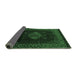 Sideview of Abstract Emerald Green Modern Rug, abs5159emgrn