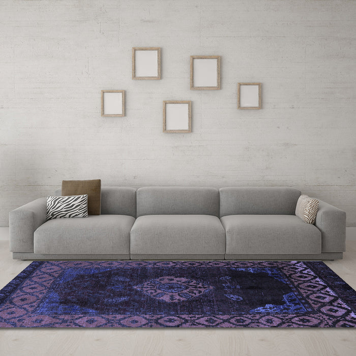 Machine Washable Abstract Blue Modern Rug in a Living Room, wshabs5159blu