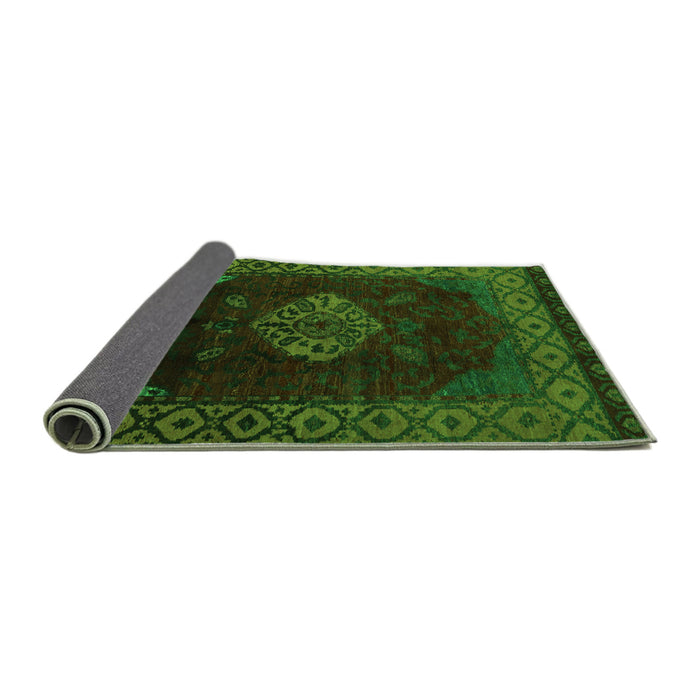 Sideview of Abstract Green Modern Rug, abs5159grn