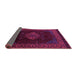 Sideview of Abstract Pink Modern Rug, abs5159pnk