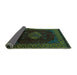 Sideview of Abstract Turquoise Modern Rug, abs5159turq