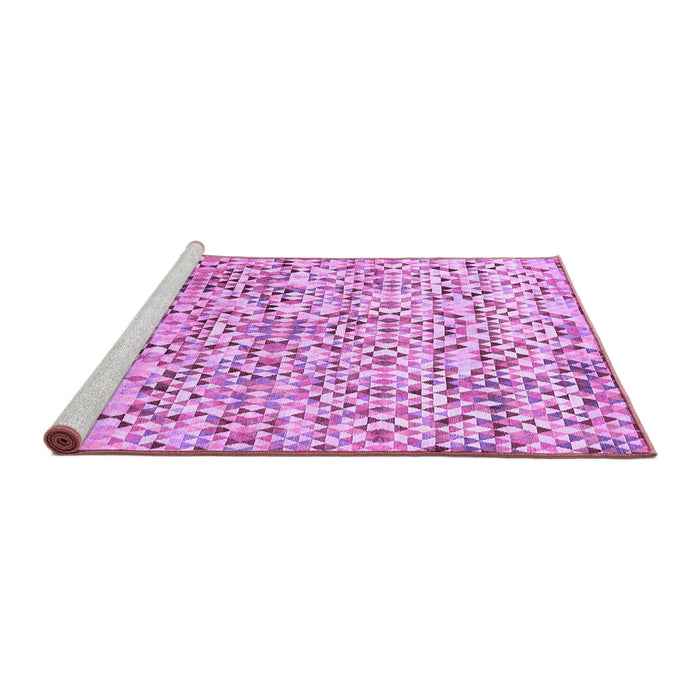 Sideview of Machine Washable Abstract Purple Modern Area Rugs, wshabs515pur