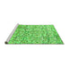 Sideview of Machine Washable Abstract Green Modern Area Rugs, wshabs515grn