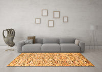 Machine Washable Abstract Orange Modern Rug, wshabs515org