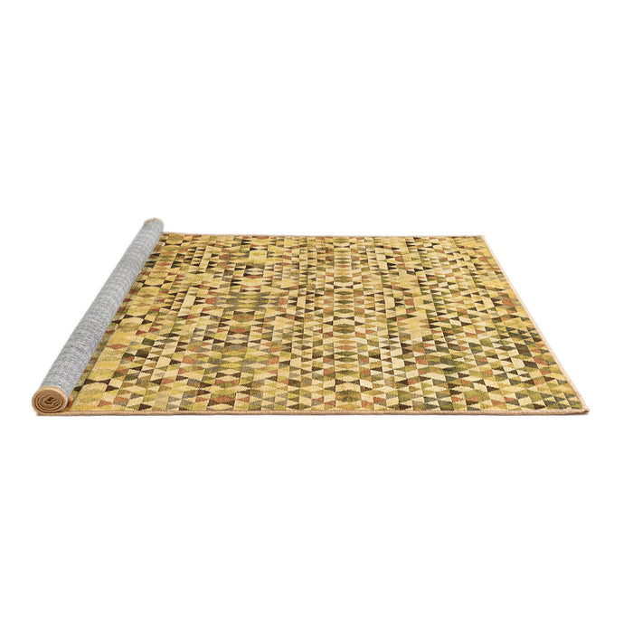 Sideview of Machine Washable Abstract Brown Modern Rug, wshabs515brn