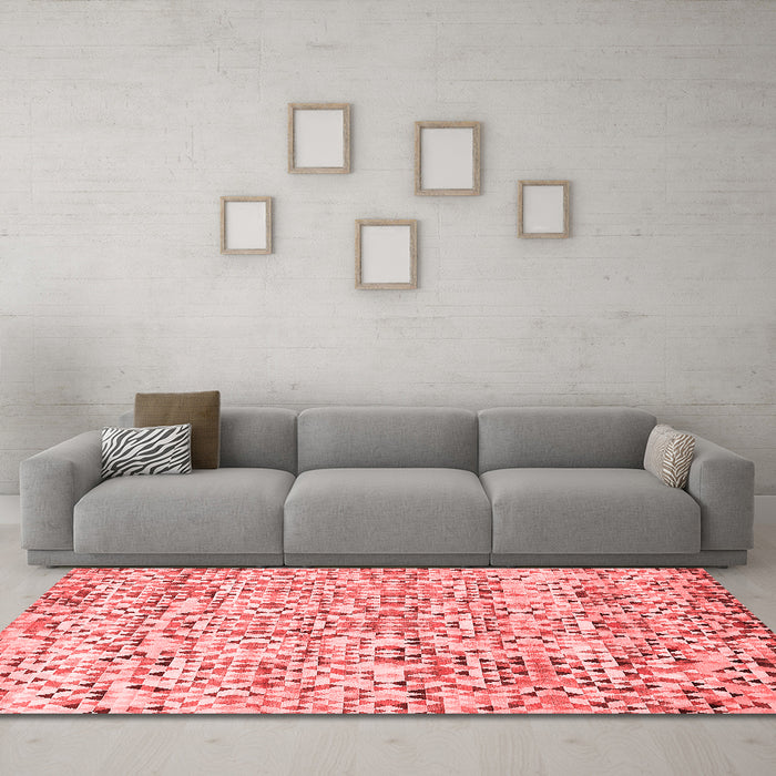 Modern Red Washable Rugs