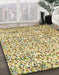 Machine Washable Abstract Brown Gold Rug in a Family Room, wshabs515