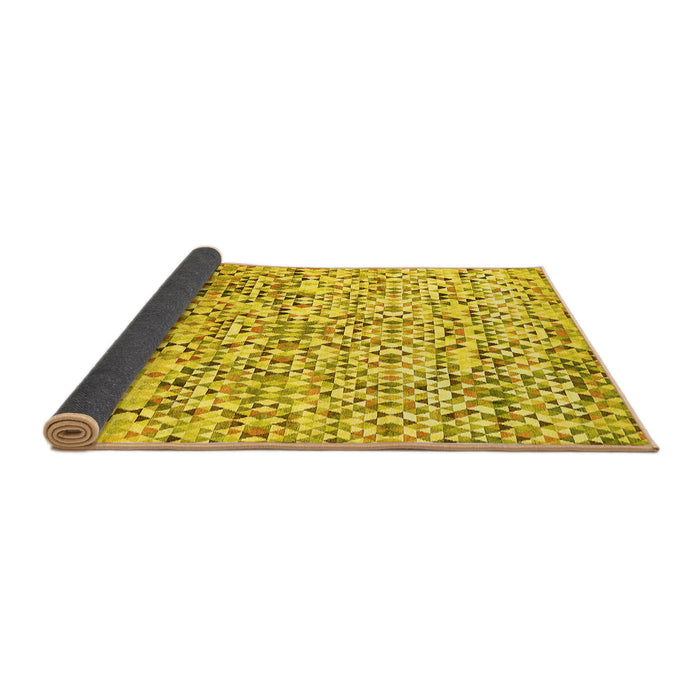 Sideview of Abstract Yellow Modern Rug, abs515yw