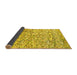 Sideview of Abstract Yellow Modern Rug, abs515yw