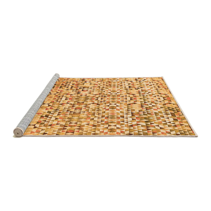 Sideview of Machine Washable Abstract Orange Modern Area Rugs, wshabs515org