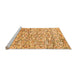 Sideview of Machine Washable Abstract Orange Modern Area Rugs, wshabs515org