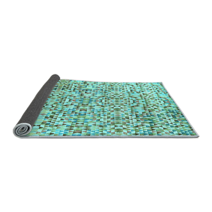 Sideview of Abstract Light Blue Modern Rug, abs515lblu