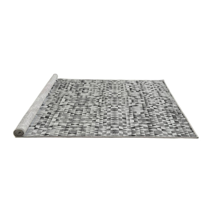 Sideview of Machine Washable Abstract Gray Modern Rug, wshabs515gry