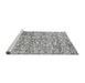 Sideview of Machine Washable Abstract Gray Modern Rug, wshabs515gry