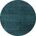 Round Machine Washable Abstract Light Blue Modern Rug, wshabs5160lblu