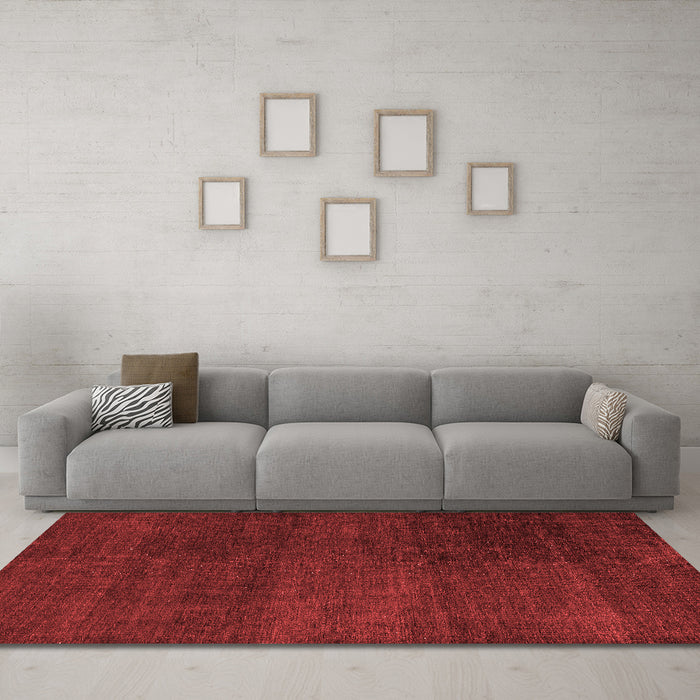 Modern Red Washable Rugs