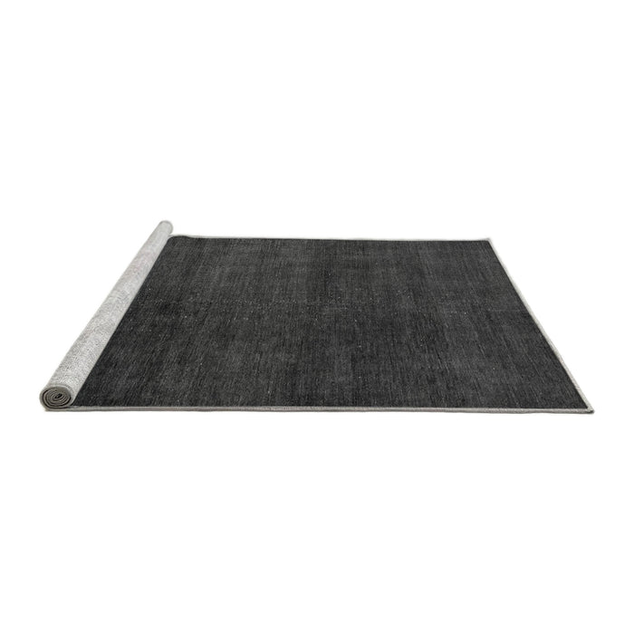 Sideview of Machine Washable Abstract Gray Modern Rug, wshabs5160gry