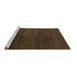 Sideview of Machine Washable Abstract Brown Modern Rug, wshabs5160brn