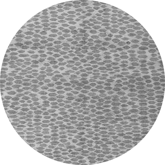 Round Abstract Gray Modern Rug, abs5161gry