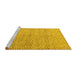 Sideview of Machine Washable Abstract Yellow Modern Rug, wshabs5161yw