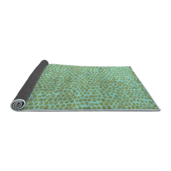 Sideview of Abstract Light Blue Modern Rug, abs5161lblu