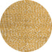 Round Abstract Orange Modern Rug, abs5161