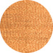 Round Abstract Orange Modern Rug, abs5161org