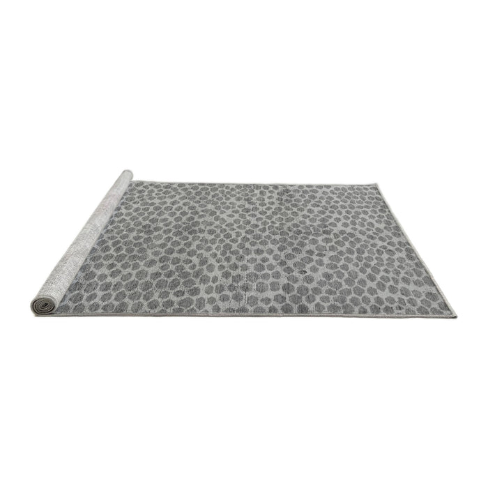 Sideview of Machine Washable Abstract Gray Modern Rug, wshabs5161gry