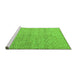 Sideview of Machine Washable Abstract Green Modern Area Rugs, wshabs5161grn