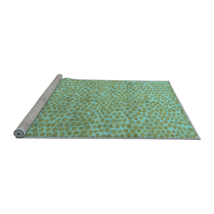 Sideview of Machine Washable Abstract Light Blue Modern Rug, wshabs5161lblu