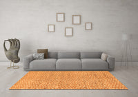 Machine Washable Abstract Orange Modern Rug, wshabs5162org