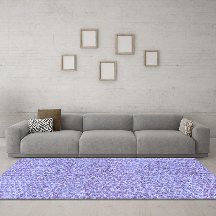Machine Washable Abstract Blue Modern Rug in a Living Room, wshabs5162blu