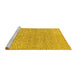 Sideview of Machine Washable Abstract Yellow Modern Rug, wshabs5162yw