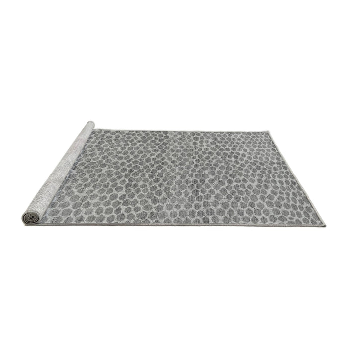 Sideview of Machine Washable Abstract Gray Modern Rug, wshabs5162gry