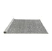 Sideview of Machine Washable Abstract Gray Modern Rug, wshabs5162gry