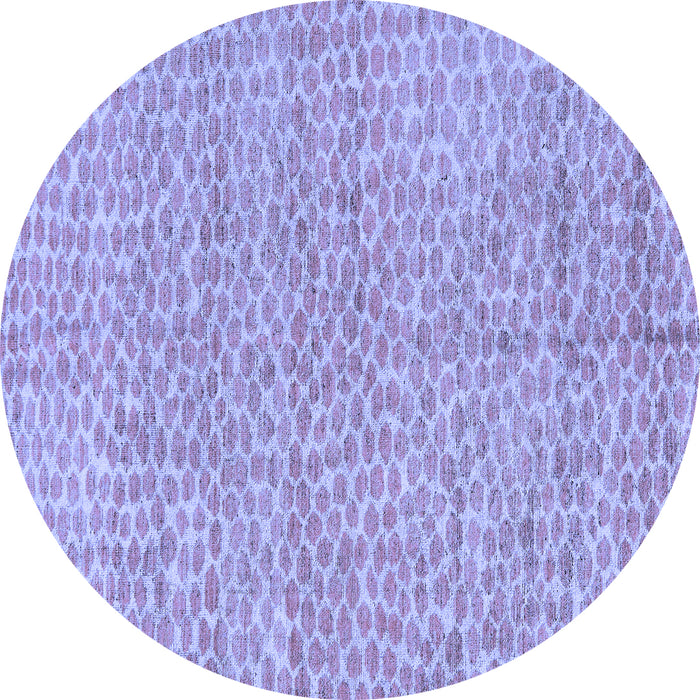 Round Abstract Blue Modern Rug, abs5162blu