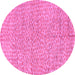 Round Machine Washable Abstract Pink Modern Rug, wshabs5162pnk