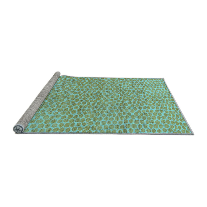 Sideview of Machine Washable Abstract Light Blue Modern Rug, wshabs5162lblu