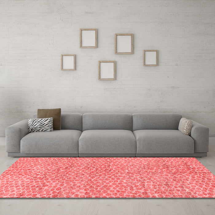 Modern Red Washable Rugs