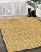 Abstract Orange Modern Rug in Family Room, abs5162