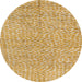 Round Machine Washable Abstract Orange Rug, wshabs5162