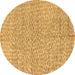 Round Abstract Brown Modern Rug, abs5162brn