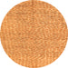 Round Abstract Orange Modern Rug, abs5162org