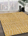 Machine Washable Abstract Orange Rug in a Family Room, wshabs5162