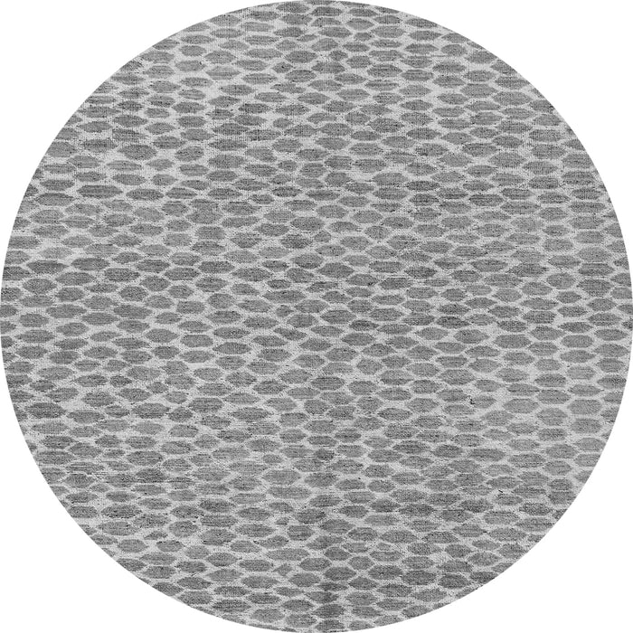 Round Abstract Gray Modern Rug, abs5162gry