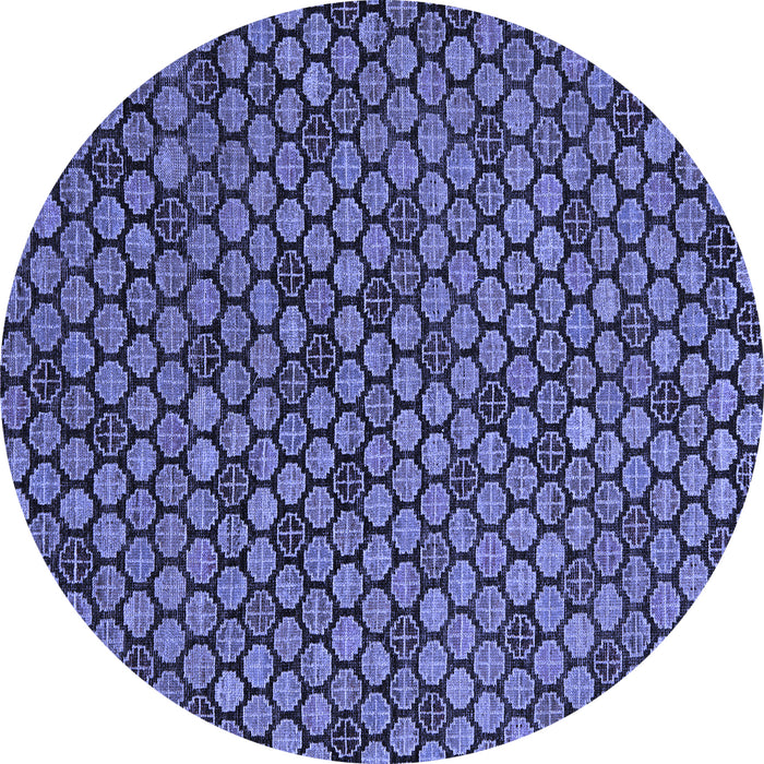 Round Machine Washable Abstract Blue Modern Rug, wshabs5163blu